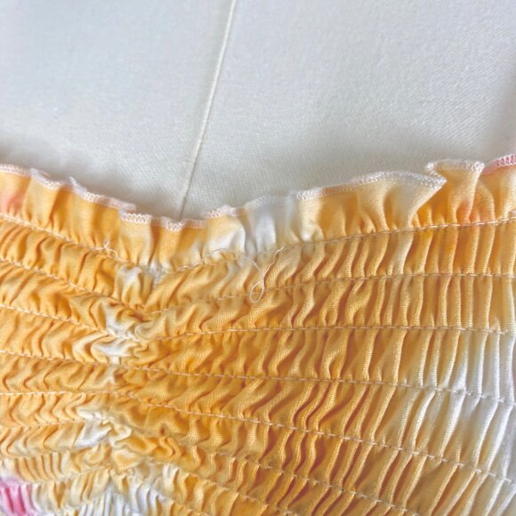 Tie-Dye Pink/Orange Elastic Camisole - Picture 3 of 6